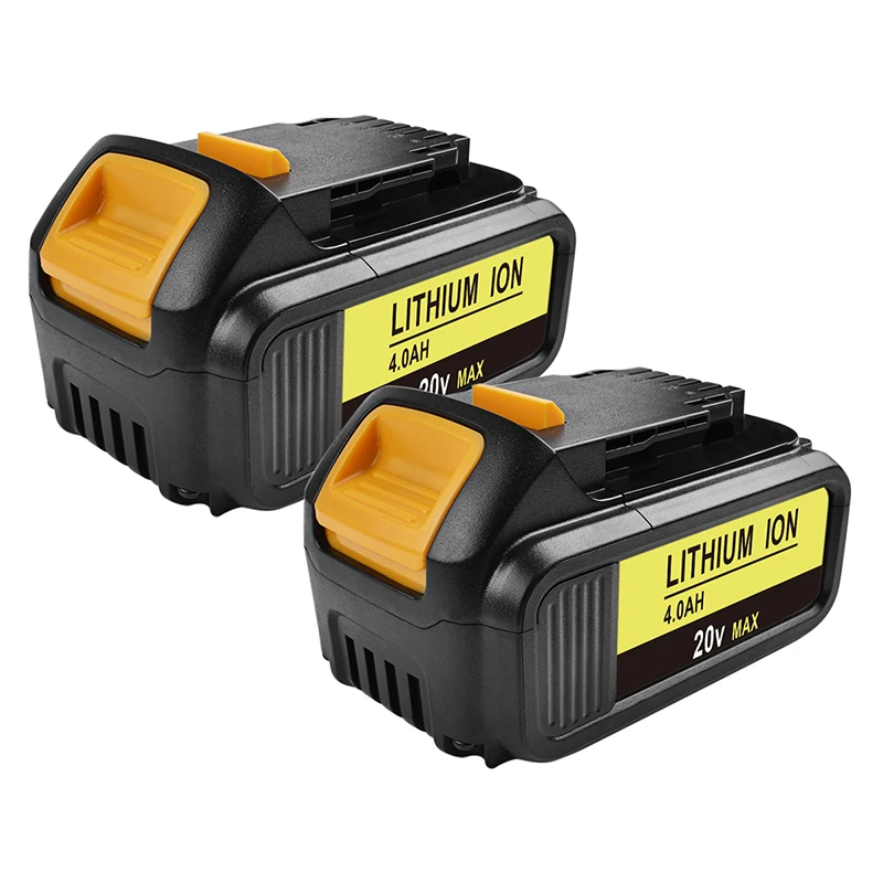 

BATTOOL 2 Pcs 4000mAh 20V MAX Lithium-Ion Replacement Battery for Dewalt DCB200 Battery DCB204 DCB101 DCF885