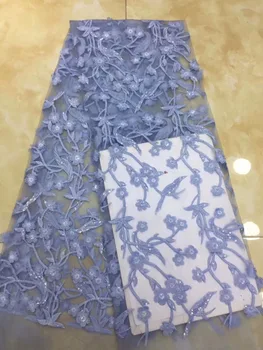 

Newest African Tulle Lace Fabrics With Sequins Embroidery Net Lace African French Lace High Quality In White For Wedding