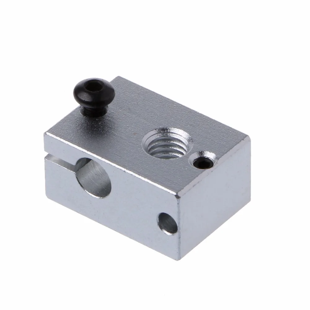 

1Pc All-Metal Aluminum Heater Block For E3D V6 New 3D Extruder Hot End For PT100 Sensor Cartridge 3D Printer Heated Block C26