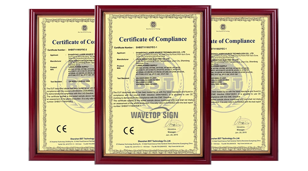 WaveTopSign CO2 лазерный источник питания HY-C150 150 Вт используется для Co2 лазерной резки и гравировки