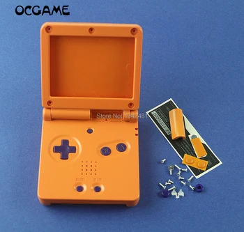 

OCGAME New Arrival Orange-Yellow Color Housing Shell Case Cover Repair Part For GBA SP Gameboy Advance SP 10sets/lot