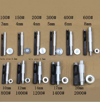 

3PS High quality Handmade Metal Eyelets Mold Tool 3-20mm eyelets tool Grommet Eyelet Setting,carbon steel Punch Free shipping