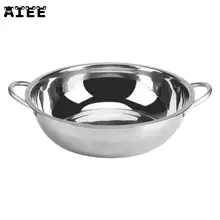 30 см Нержавеющая сталь Hot Pot Плита дома Кухня суп посуда Пособия по кулинарии Pots