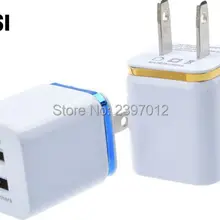 SZAICHGSI 5 V 2,1/1A двойной США AC Путешествия USB настенное зарядное устройство для iPhone для htc сотовый телефонный адаптер 500 шт/лот