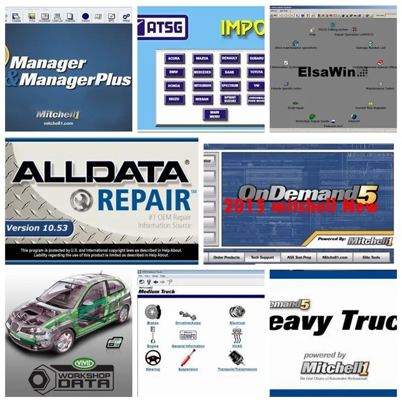 

2019 Alldata and mitchell software Auto Repair data Alldata 10.53 Mitchell ondemand5 2015v Vivid workshop ElsaWin 1TB HDD USB3.0