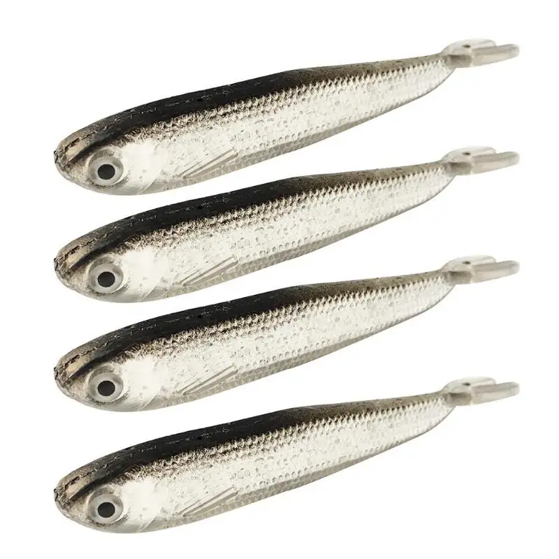 

5pcs Soft Fork Tail Bait Lifelike 3D Eyes Artificial Fish Lures Crankbaits