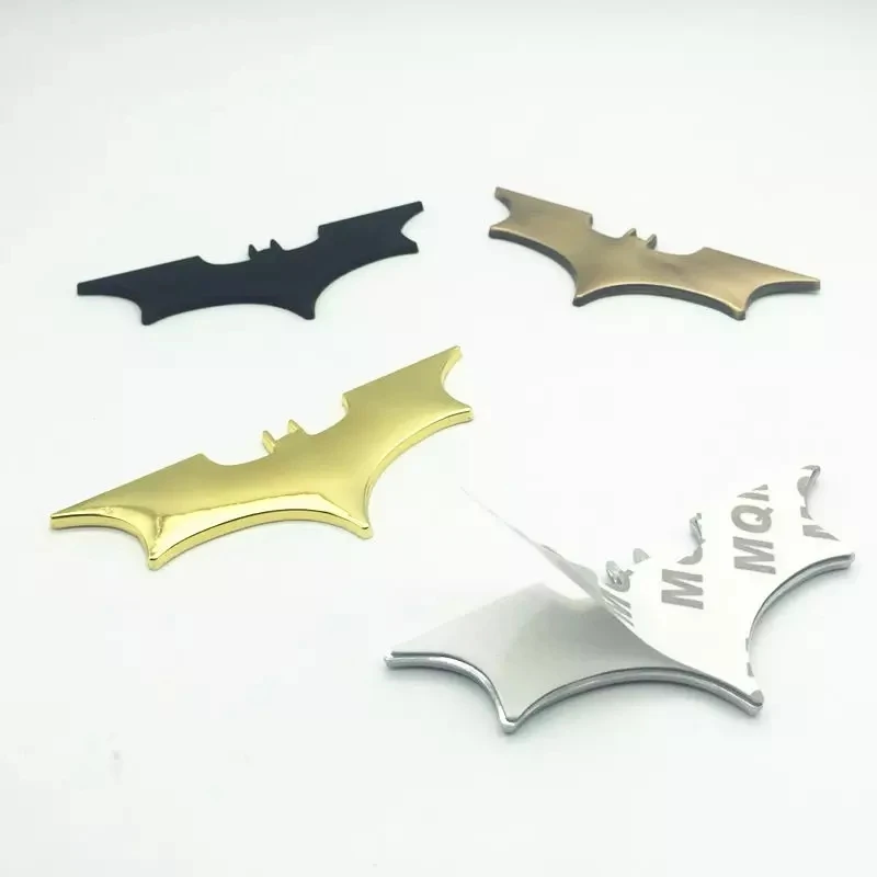

4 colors 3D Metal Bats Car stickers metal car logo badge Last Batman logo stickers decals motorcycle Styling decals For BMW
