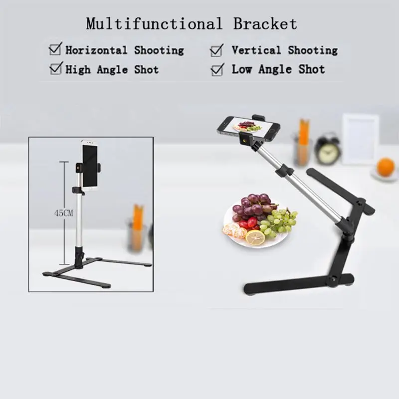 Регулируемый Настольный мини-монопод с зажимом для телефона