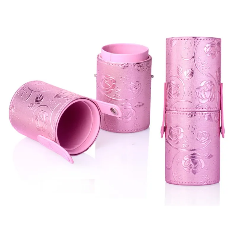 

Cosmetics PU Leather Makeup Brushes Cup Holder Travel Case / Brush Organizer Bag