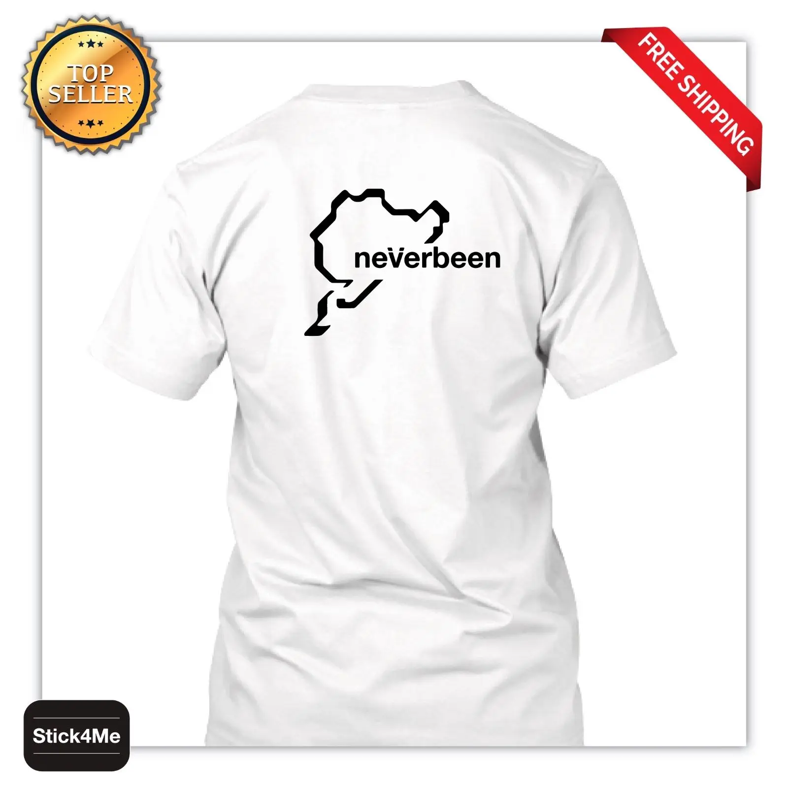 Бесплатная доставка Летняя мода ** NURBURGRING NEVERBEEN футболка для