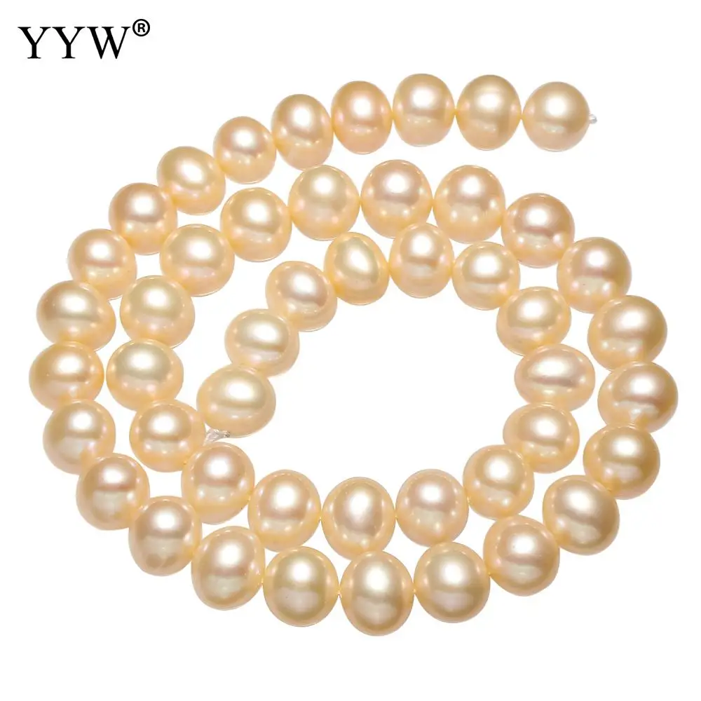 

Cultured Round Freshwater Pearl Beads natural pink Grade AAA 9-10mm Approx 0.8mm 15 Inch Strand For DIY Jewelry Making