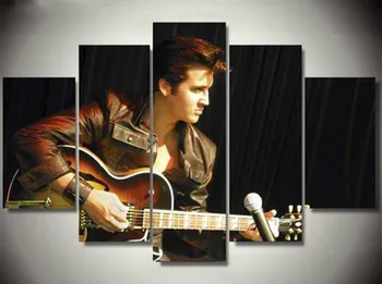 

full square Diamond Embroidery diy 5d 5 Pieces Elvis Presley Poster Elvis Guitar 3d Picture diamond Painting Canvas Home Decor