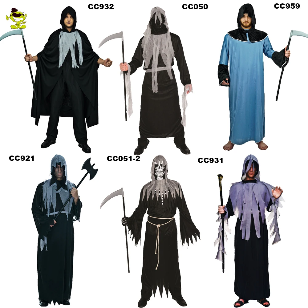 New holiday costumes Halloween shredded robe Costumes adults men black