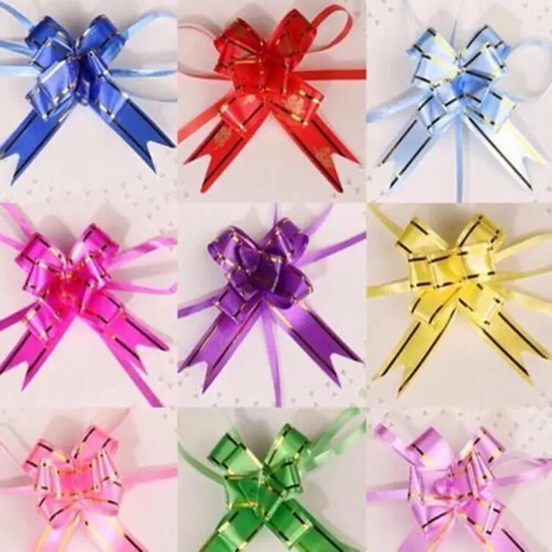 Gift Packing Pull Bow Ribbons 10pcs/lot Gift Wrapping Wedding Birthday