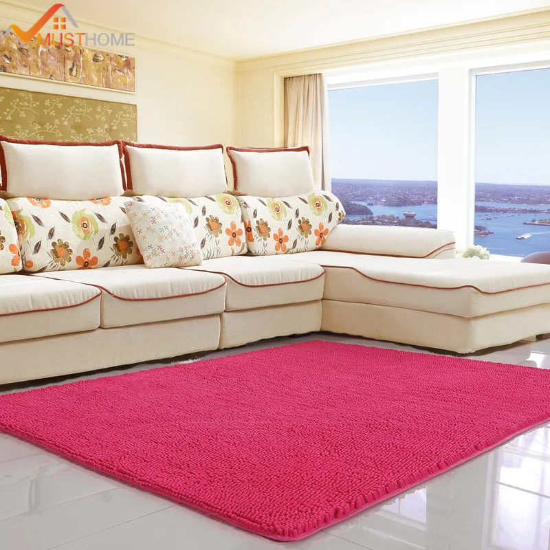 

80x140cm/31"x55" Chenille Microfiber Floor Rugs For Living Room Large Easy To Clean Throw Rugs For Bedroom