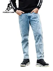 Пионерский лагерь хип-хоп джинсы брюки мужские модные однотонные мужские джинсы в стиле стрит Тощий карманы прямые джинсовые брюки M-3XL