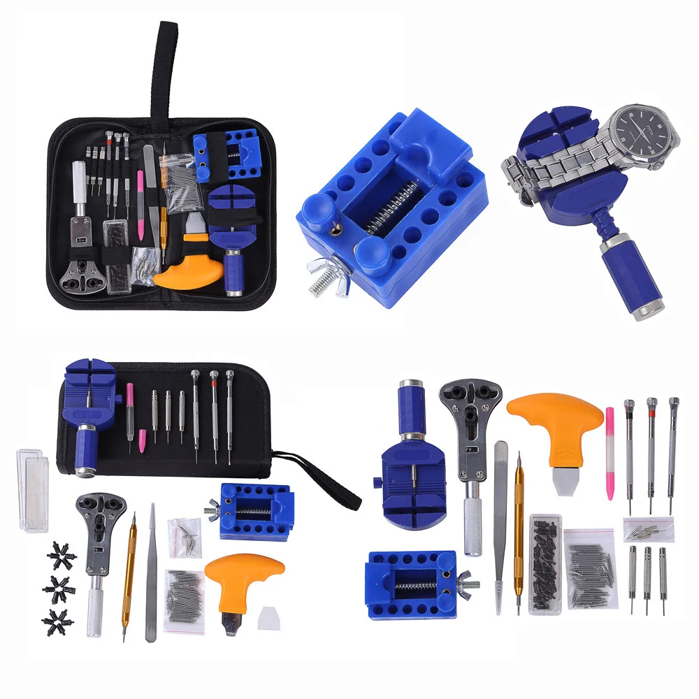 144Pcs Watch Tools Watch Opener Repair Tool Kit Clock Repair Tool Kit Case Opener Link Watch Pin Remover Set Spring Bar Factory 144Pcs Watch Tools Watch Opener Repair Tool Kit Clock Repair Tool Kit Case Opener Link Watch Pin Remover Set Spring Bar Factory