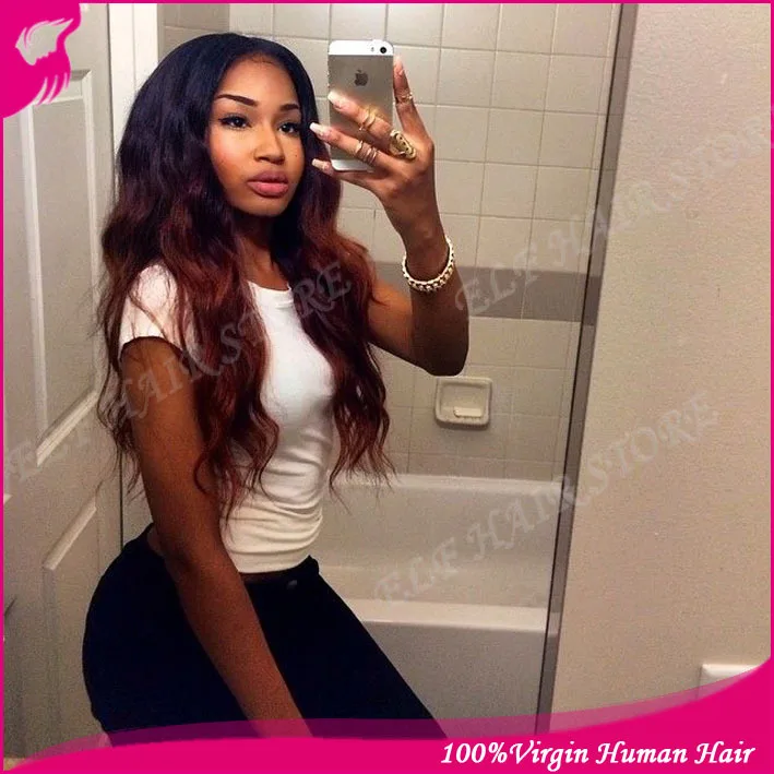 Blonde Ombre Wig Body Wave Raw People Hair Lace Front Wigs For