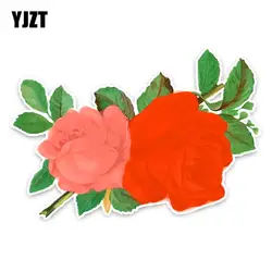 YJZT 6,4*16 см розы цветы автомобильные наклейки бампер высокого качества Декор 11A1250