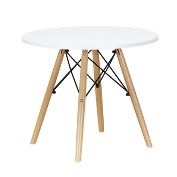 

Kids Table Modern Classic Baby Dining Table MDF Baby play leisure Table Children Study Table with Wood Leg Side Table Tea Table