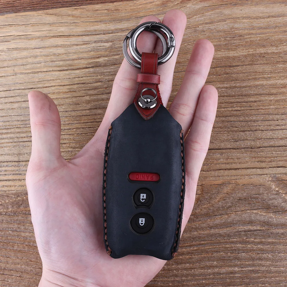 Чехол для ключей от Dandkey из натуральной кожи с 3 кнопками для Suzuki SX4 Grand Vitara Swift, кожаный чехол для ключей