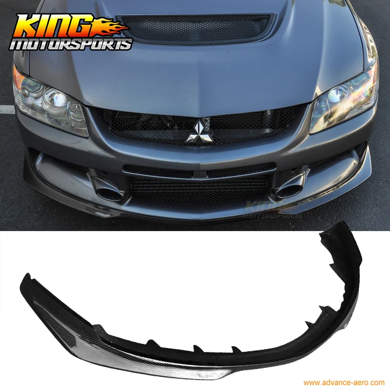 Fit For 2006 2007 Mitsubishi Lancer EVO 9 IX ART Style Front Bumper Lip