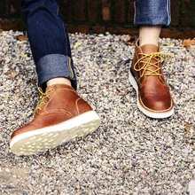 138-2 мужские ботинки из натуральной коровьей кожи; повседневные ботинки из воловьей кожи хорошего качества