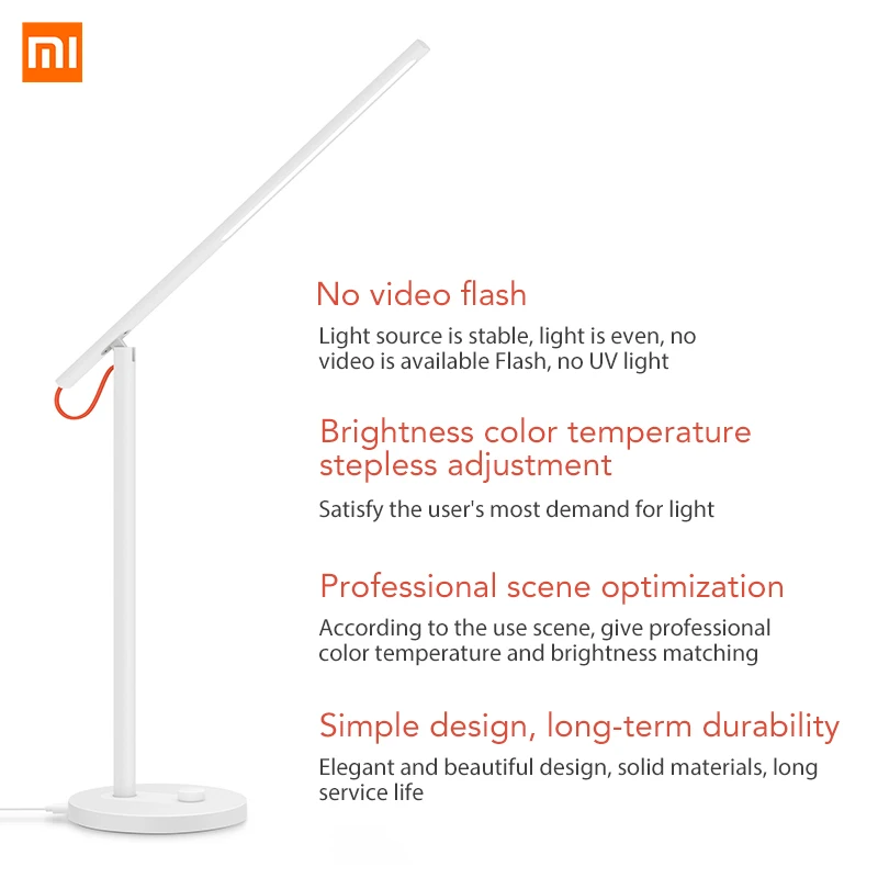 Original Xiaomi Mijia Mi Smart LED Desk Lamp Table Lamp Dimming Reading Light WiFi Enabled Work wit - 32916533870