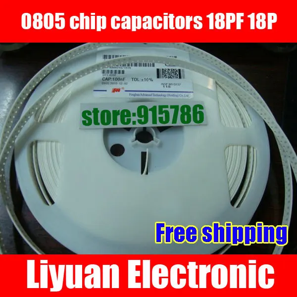 

Free shipping SMD 0805 chip capacitor / ceramic Capacitor / MLCC 18PF 18P Accuracy 5%