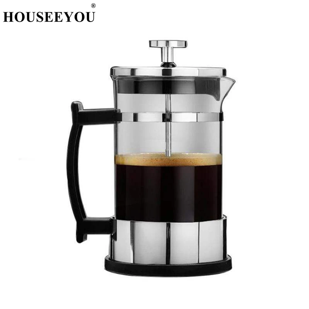 With filter 304 stainless steel coffee pot espresso tea maker french press 