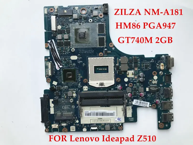 

Top quality laptop motherboard for Lenovo Ideapad Z510 AILZA NM-A181 HM86 PGA947 DDR3 GT740M 2GB 100% Fully tested