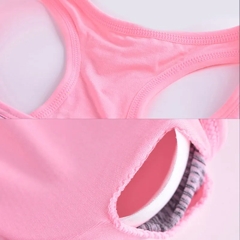 ALBREDA Gradient Breathable Sports Bras Women Quick Dry Padded Sports Top for Fitness Yoga Running Gym Seamless Sport vest Top
