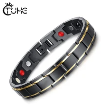 12 мм Ширина здоровья энергии браслет для мужчин Pulseira Masculina power Balance Био Магнитные Браслеты Черные мужские s ювелирные изделия для мужчин