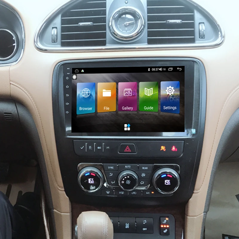 Android 8.1 9.66 inch Car Radio AM/FM DVD Multimedia Video Audio BT Player GPS Smart Voice Navigation For BUICK ENCLAVE 13-16