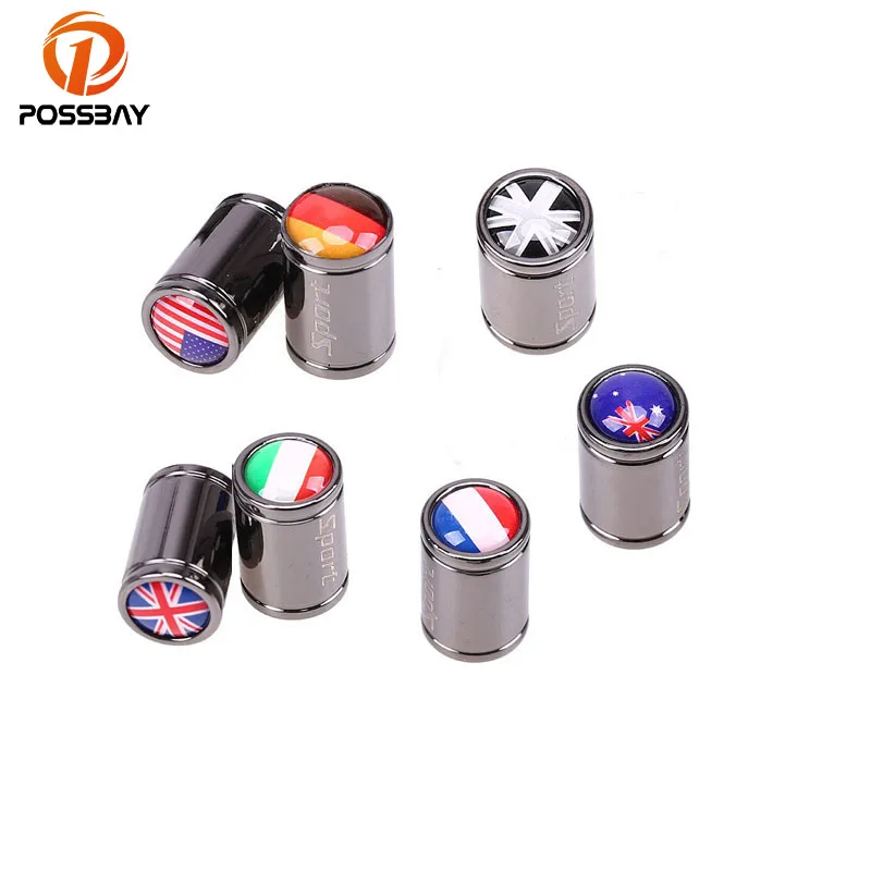 Motorcycle Bicycle Tire Valve Stem Caps USA American Flag Colors