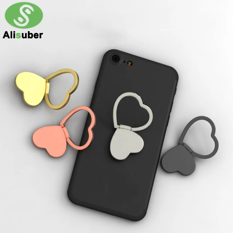 Alisuber Magnetic Finger Ring Holder Aluminium Alloy Love