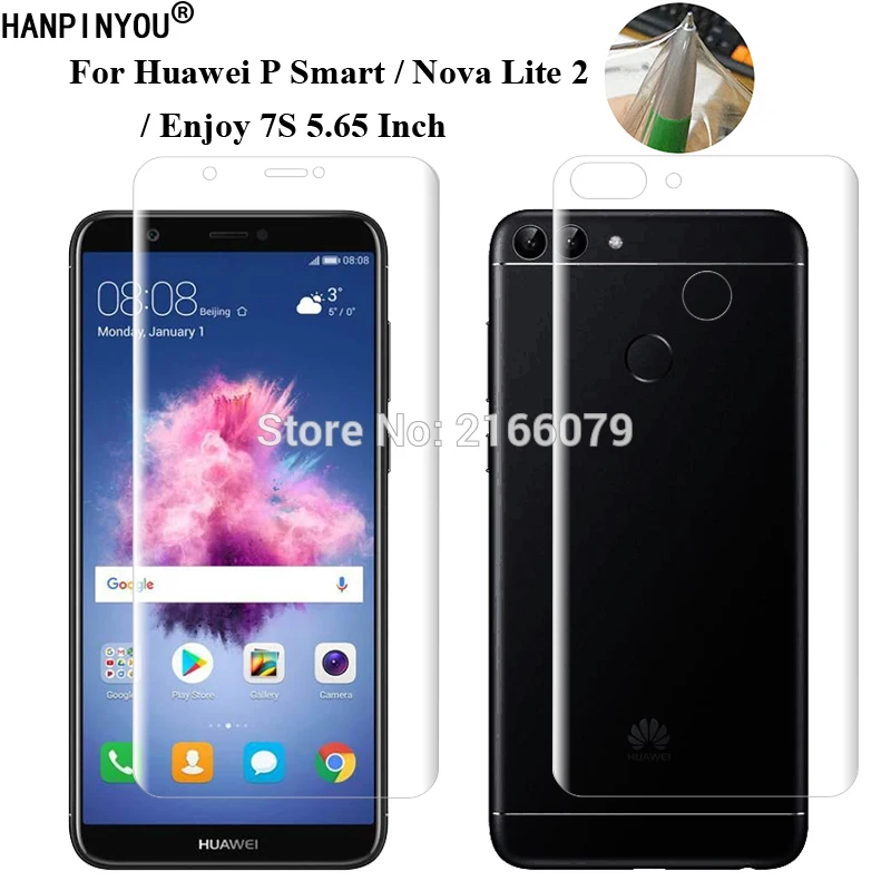 Для Huawei P Smart / Nova Lite 2 Enjoy 7S 5 65 &quotмягкая задняя защитная пленка для экрана из ТПУ с