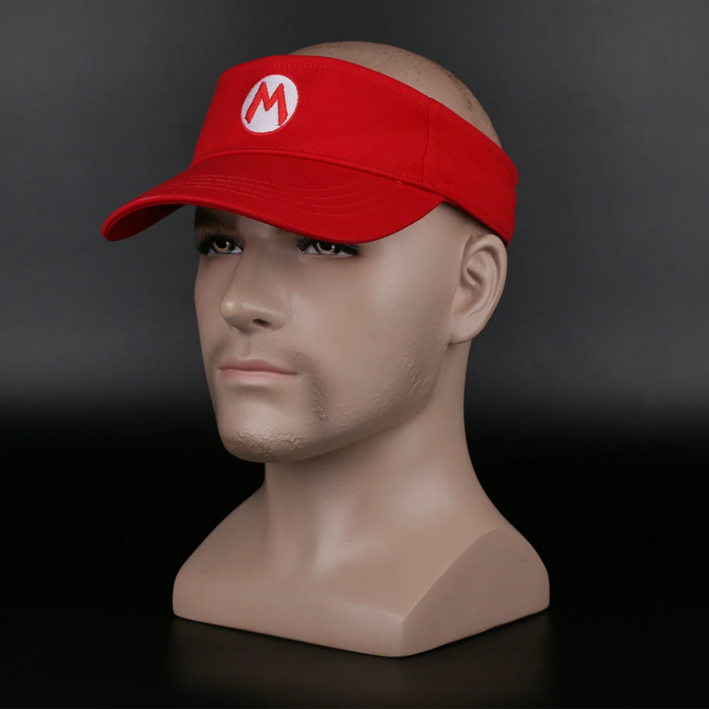 2018 Mario Tennis Ace Mario Tennis Cap Mario Adjustable Sun Visor Sport Golf Hat Cosplay Costume Accessories (3)