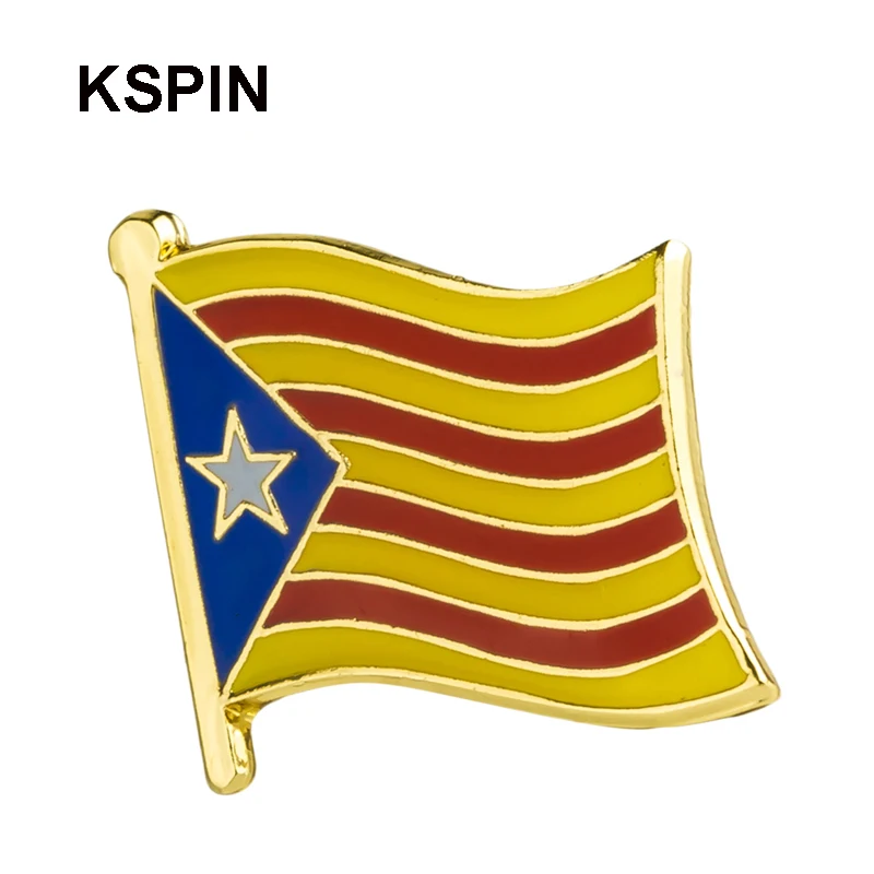 Catalan flag pin нагрудный знак 10 шт. брошь 20 на лот икон XY0178|Значки| |