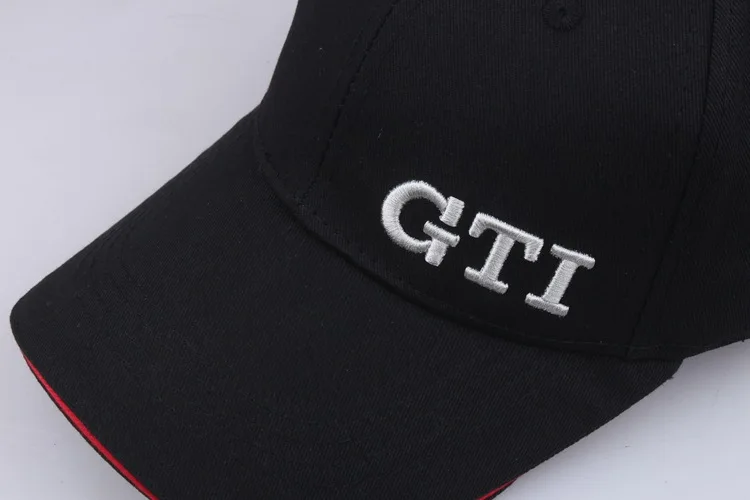 Новая модная Высококачественная бейсболка GTI с вышитыми буквами Повседневная шапка мужская женская с логотипом гоночного автомобиля черные хлопковые спортивные шапки