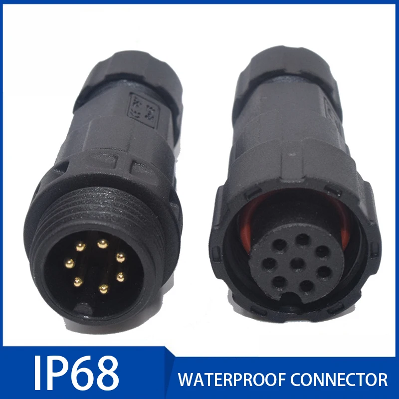 

1PC Cable Connector IP68 Waterproof Male and Female Connectors 2/3/4/5/6/7/8/9/10/11/12 Pin Quickly Connected for Outdoor Use