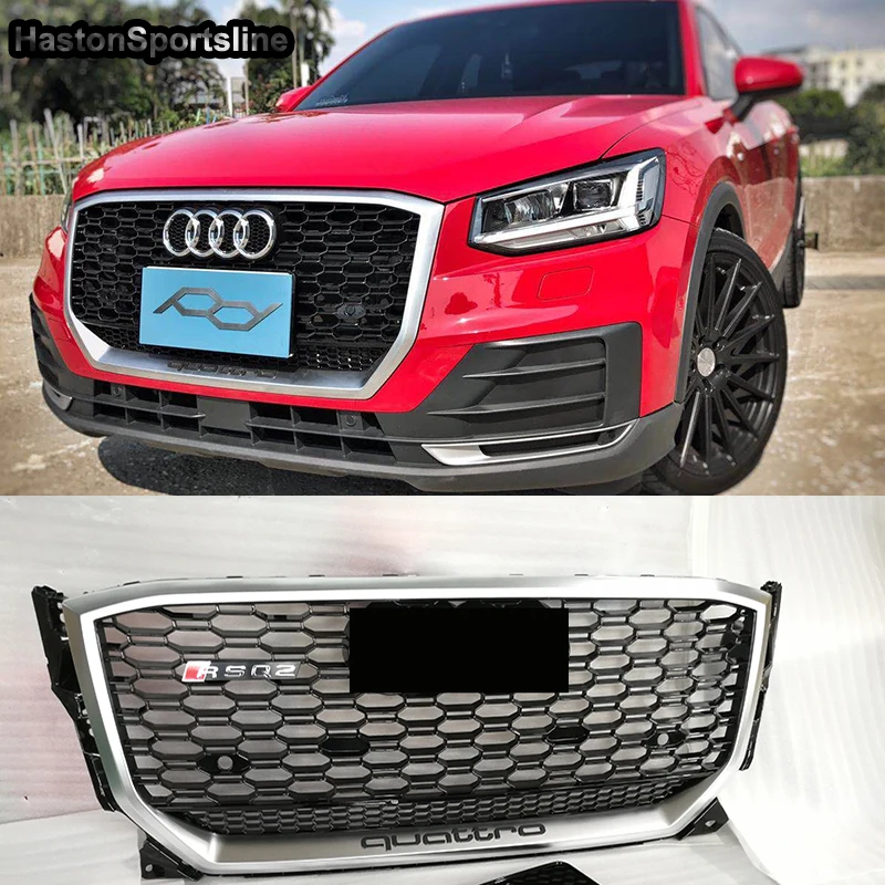 

Q2 Quattro RSQ2 Style Front Bumper Mesh Grille Guard For Audi Q2 RSQ2 SQ2 2018 2019