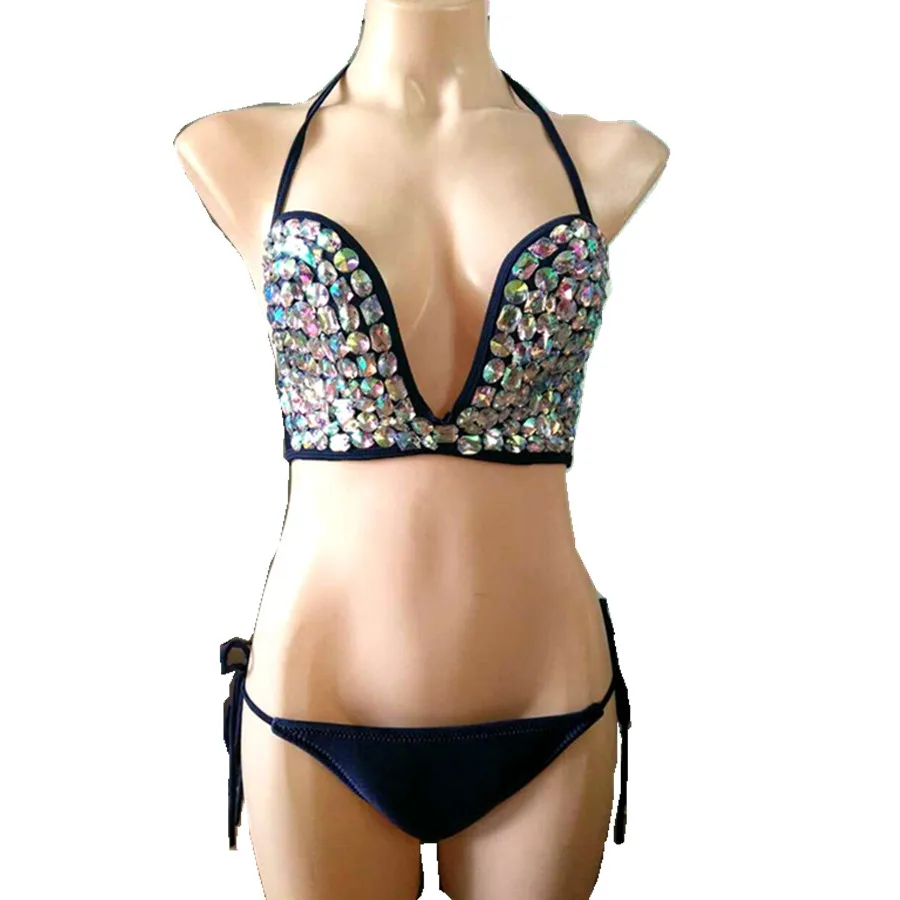 

Swimwear Bikini 2017 Summer Sexy Swimwear Women Swimsuit Luxury Crystal Diamond Bikinis Push Up Bikini set Bathsuit