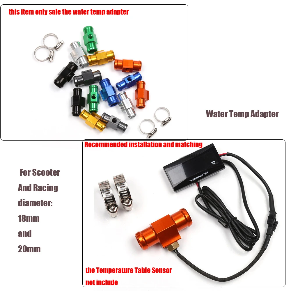 Cnc Motorcycle Sensore Temperatura Acqua Spina Testa Tabella Della Temperatura Connettore Del Sensore Di Temperatura Dell'Acqua Adattatore Per Corsa S