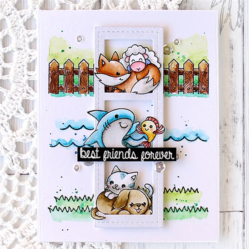 

Eastshape Dolphin Stamps and Dies Deer Metal Cutting Dies Scrapbooking Sheep Stamp and Die Sets Animal Craft Cuts Cards Making