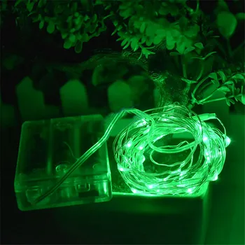 

10pcs/Lot IP65 Waterproof 2M 20Leds Copper Wire LED String Battery Operated LED Fairy String Light for Christmas Wedding Party