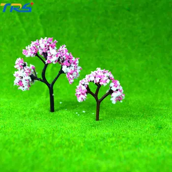

6.4cm HO, N, OO scale architectural model making ABS plastic colorful trees for train layout scenery