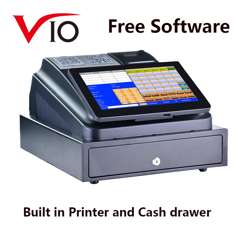 with professional pos software 10 inch touch screen pos touch screen cash register