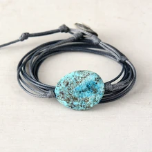 Bohemia Wrap Bracelet Natural Stones Boho String Friendship Bracelet Unique Handmade Ethnic Multilayers Gift Bracelets