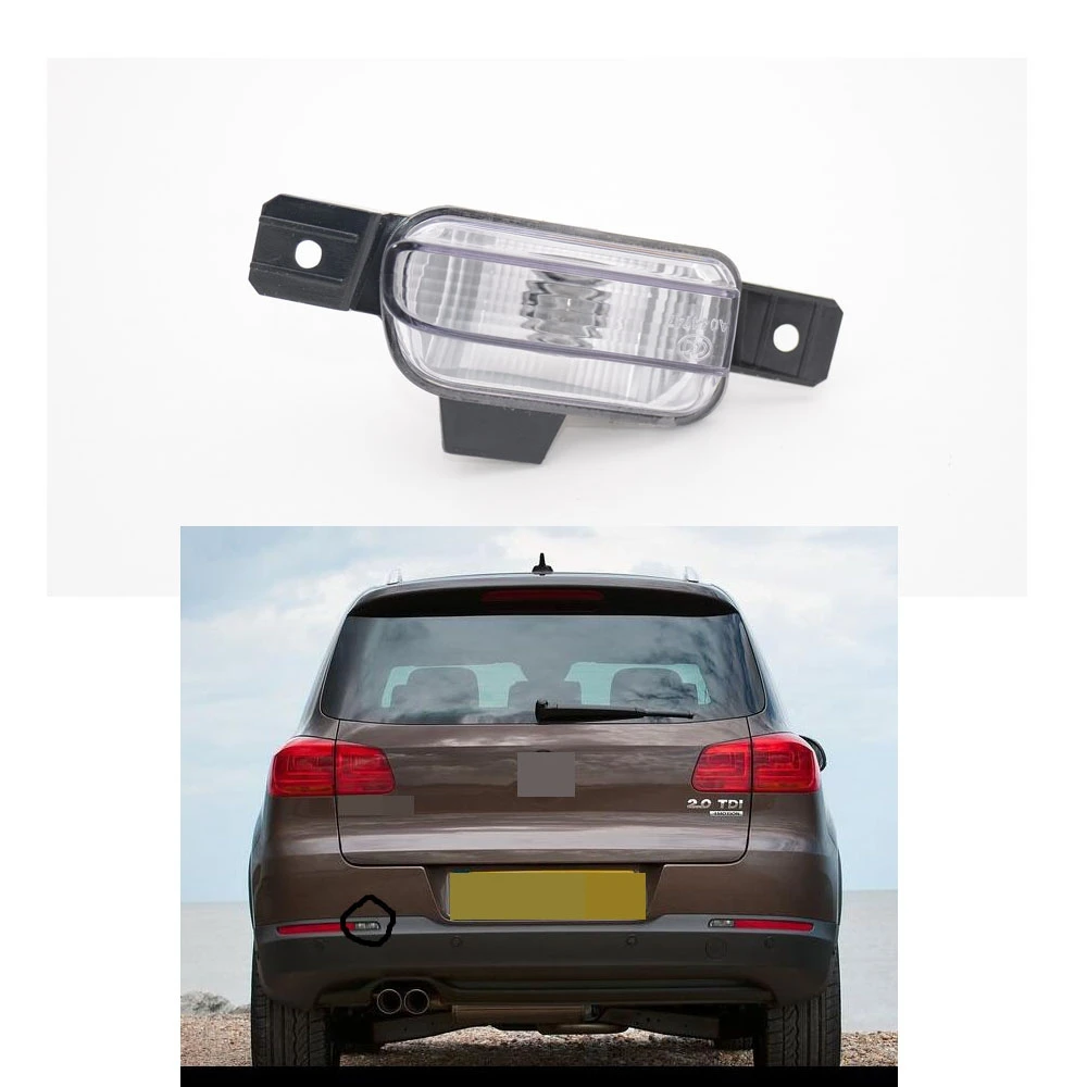 1Pcs Left Side White Rear Tail Bumper Fog Light Backup Lamp With Bulb